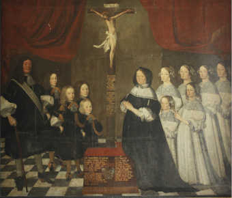 Familienbildnis der Familie von Bredow in der Dorfkirche Wagenitz